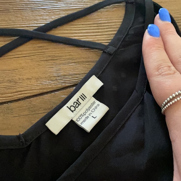 Bar III black dressy tank top - Picture 2 of 3